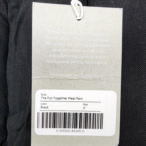 NEW Everlane Black The Put Together Pleated High Waist Trouser Pant - Picture 7 of 13